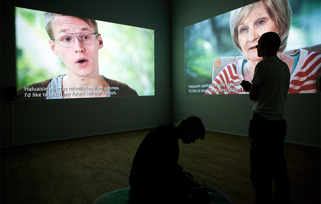 Language Is The Key To Everything documentation, Haninge Art Hall, Sweden, 2012