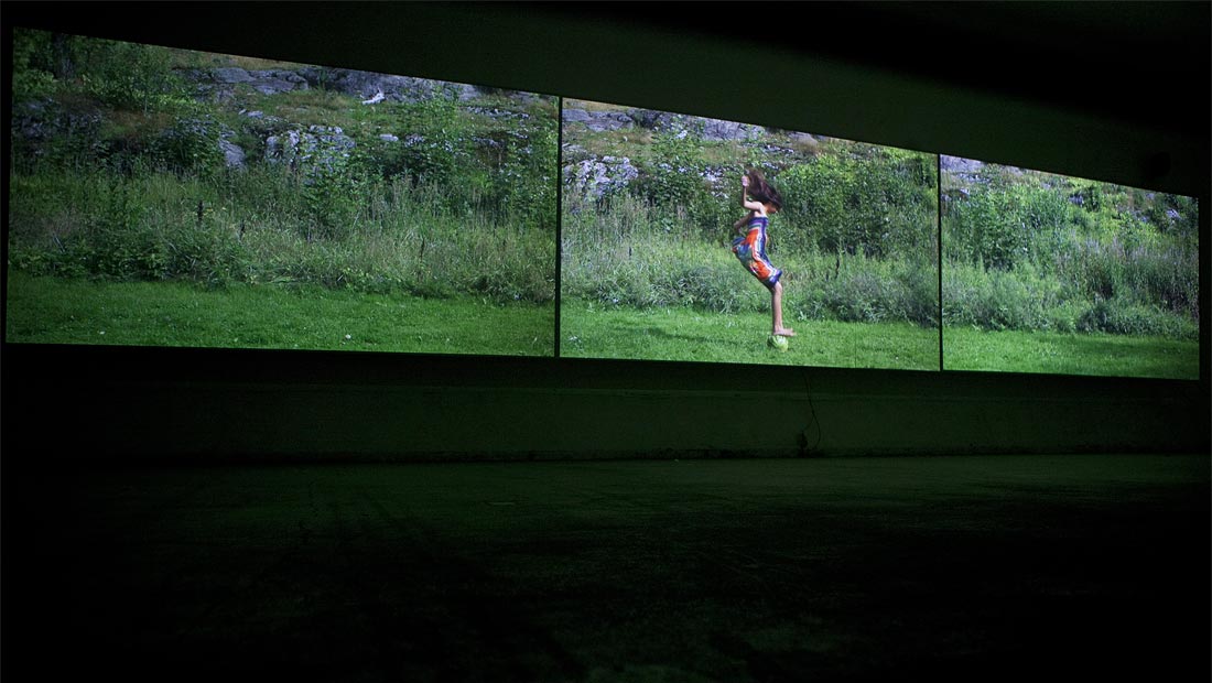 Girls Just Wanna Have Fun, a video installation on three channels, 2013